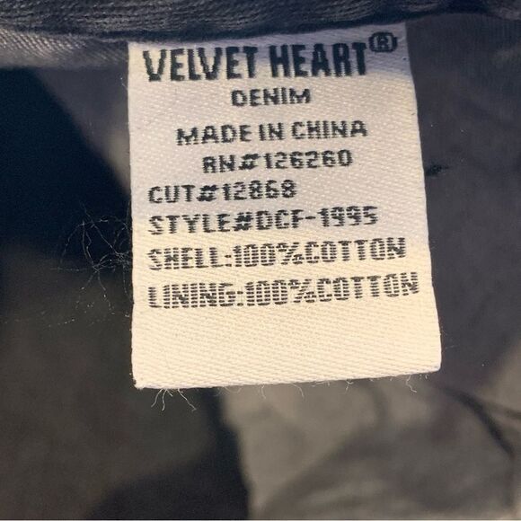 Velvet Heart Denim Rocker High Rise Skinny Jeans Black Bling Size 27W - Picture 9 of 12